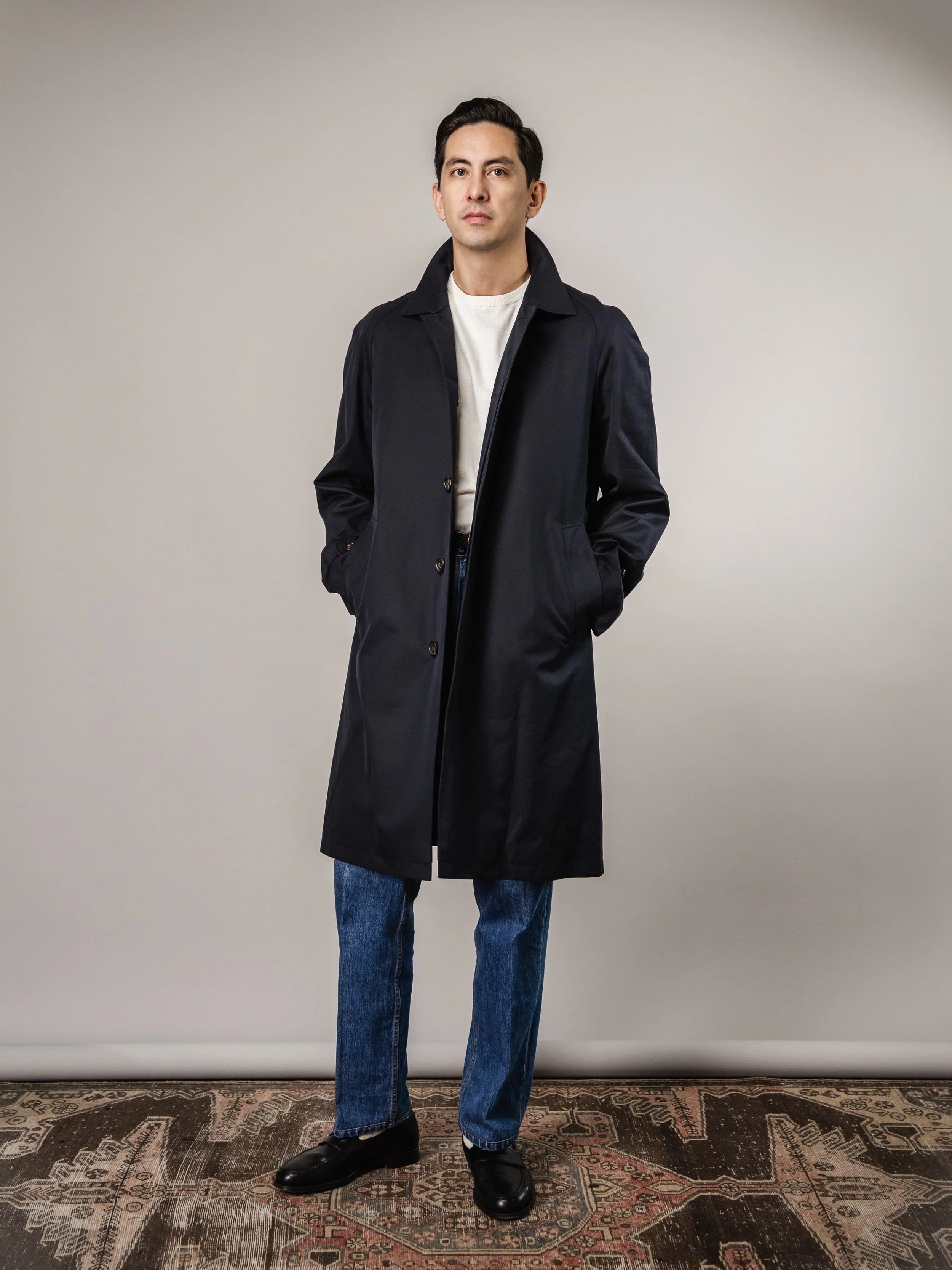 ハ*様 andwang Tailored Trench Balloon Onep LTS Tall Sage Green